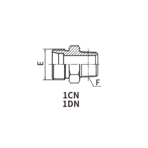 1CN Métrique Mâle 24° L .T. /NPT Mâle 60°