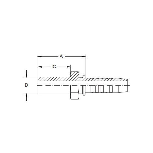 50011-Tube vertical métrique droit DIN 2353