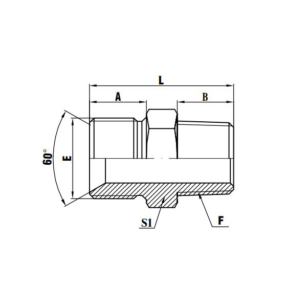 BSP Femelle Cône 60°