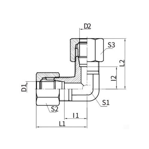 DIN 90°Métrique Mâle 24°L.T.