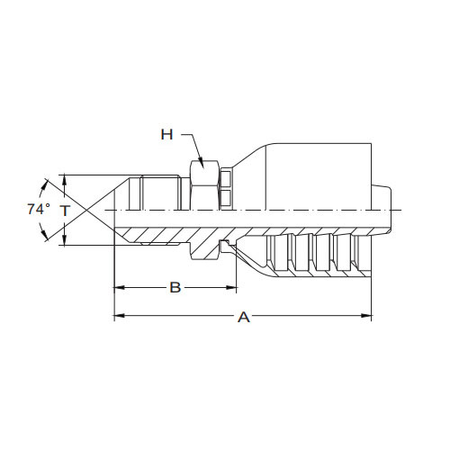 Joint conique JIC MALE 74°