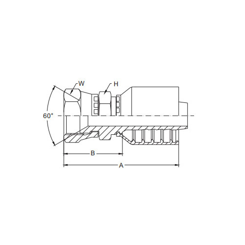 Joint conique femelle 60° JIS GAS JIS B8363