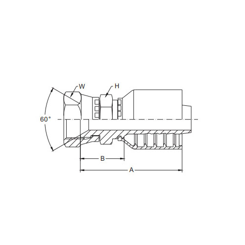 Joint conique 60° femelle métrique Komatsu